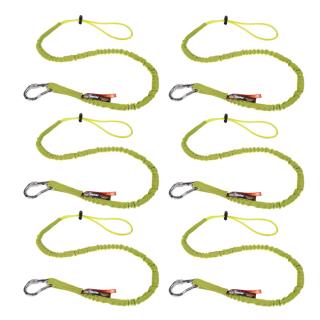 Ergodyne 3100EXT Squids Extended Single Carabiner Tool Lanyard - Lime - 6 Pack